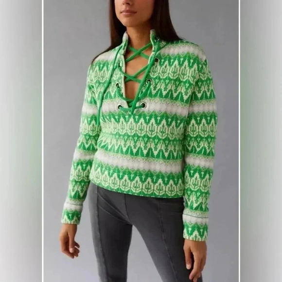 NWT Urban Outfitters BDG Rian Lace Up Sweater - Picture 1 of 5